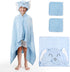 Blue Elephant Bath Hooded Towel for Kids,Extra Soft and Fast Drying Poncho for Toddlers Age 3-10,Kids Beach Hooded Towel Polyester Size 31 x 47 in,Machine Washable Poncho for Bath Beach Pool