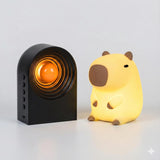 Cute Capybara Night Light and White Noise Sound Machine with Bluetooth Functionality for Bedroom Living Room Squishy Capybara Stuff Boys Girls Gifts(Black)