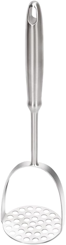 Potato Masher, Dual Arc for Easy, Labor-Saving Mashing, 304 Stainless Steel, Sturdy and Durable One-Piece Potato Press, Dishwasher Safe, for Potatoes and More