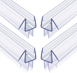 4-Pack Frameless Shower Door Bottom Seal for 3/8 Inch Thick Glass Doors – Stop Shower Leaks and Create a Water Barrier (3/8” x 39”)