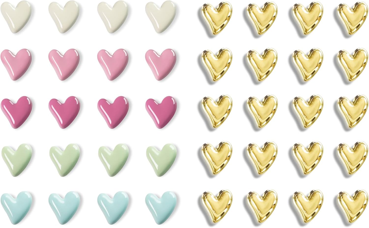 Cute Refrigerator Magnets, Colorful Heart Fridge Magnets for Whiteboard Cabinet Locker, Love Resin Decorative Magnets for Classroom Kitchen Office