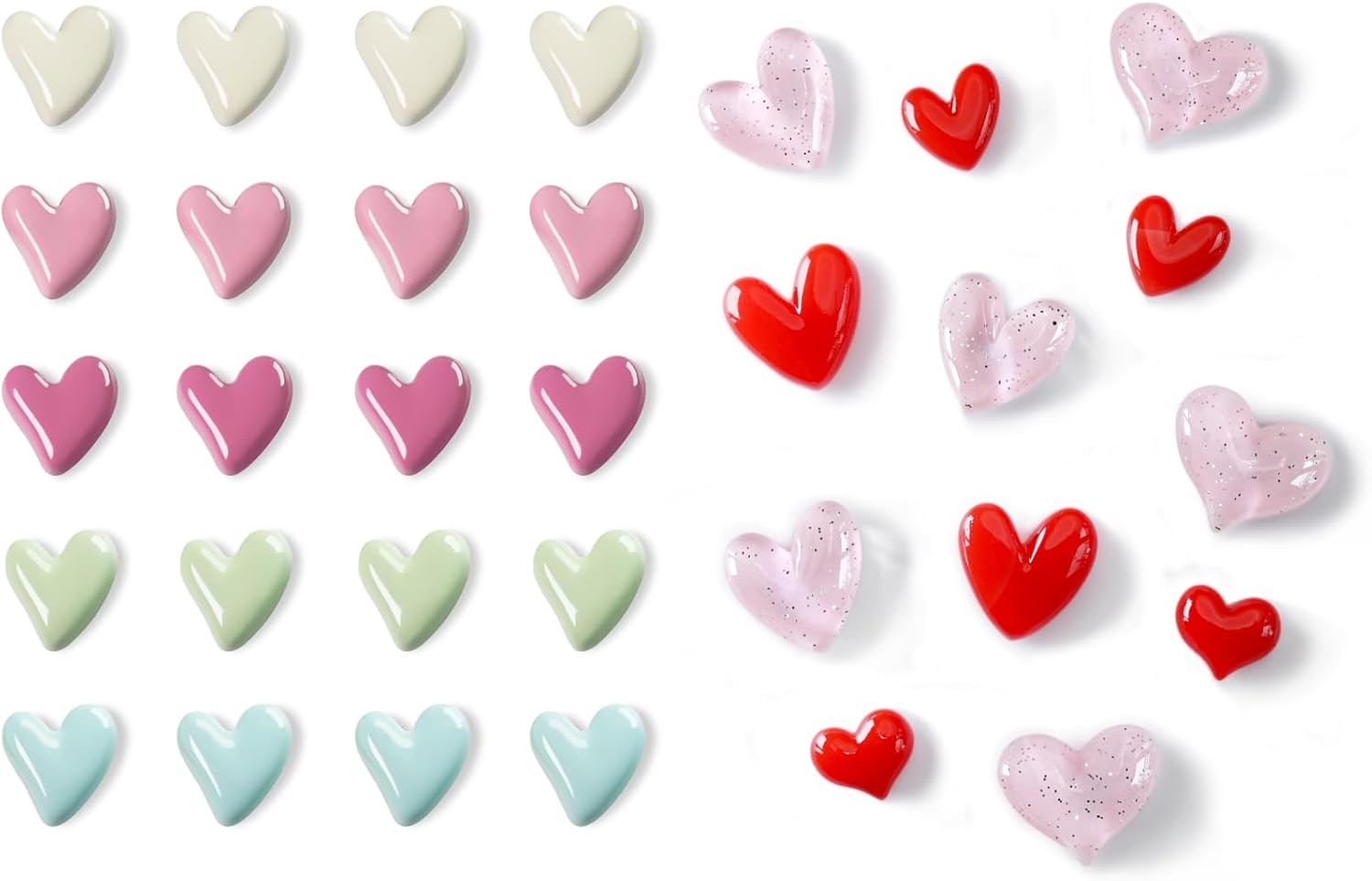 Fridge Magnets Cute Refrigerator Magnets, Colorful Heart Magnets for Whiteboard Cabinet Locker, Love Decorative Magnets for Classroom Kitchen Office