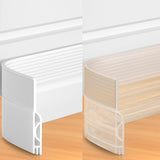 39 Inch Door Draft Stopper 2 Pack White & Transparent