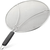 Splatter Screen for Frying Pan (13”) - Grease Splatter Guard for Frying Pan - Oil Splatter Guard - Oil Splash Guard for Frying Pan - Stainless Steel Grease Screen for Stove Top (Black)