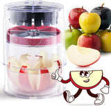 5.12-Inch Apple Slicer - 8 Slices, Ultra-Safe & Heavy-Duty Stainless Steel Extra Large Apple Cutter, Upgraded Cut Apples All The Way Through, with Transparent Bowl