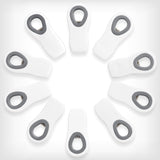 Bag Clips with Magnet- Food, Chip, Bag Clips for Food Storage with Airtight Seal Grip for Bread, Snack and Food Bags (White, Pack of 10)
