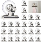Suction Cup Clips for Windows 24Pcs Suction Clips Clear Suction Cup Clamp Holder Suction Cups with Clips for Home and Office