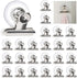 Suction Cup Clips for Windows 24Pcs Suction Clips Clear Suction Cup Clamp Holder Suction Cups with Clips for Home and Office