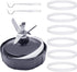 7-Fins Blender Blade and 6 PCS Rubber Gaskets with 2 PCS Ring Removal Tools