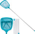 Swimming Pool 5 Foot Leaf Skimmer Net with 4 Aluminum Pole Sections - 6" Deep Ultra Fine Mesh Netting Bag Basket for Fast Cleaning of The Finest Debris - 60" Long, Clean Spas, Ponds