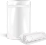 4"x6" 120pcs Mylar Bags for Food Storage,Smell Proof Bag Resealable Food Storage Bags for Small Business, Stand-up Foil Pouch Packaging Treat Snack Packing for Self Sealing (White)