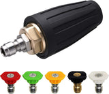 Turbo Nozzle for Pressure Washer, Rotating Nozzle and 5 Tips, 1/4 Inch Quick Connect, 3600 PSI, Orifice 2.5