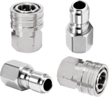 Pressure Washer Adapter, 2 Sets 3/8 Inch Quick Connect Fittings, Stainless Steel Pressure Washer Fittings, Male and Female Power Washer Quick Disconnect Kit, 5000 PSI