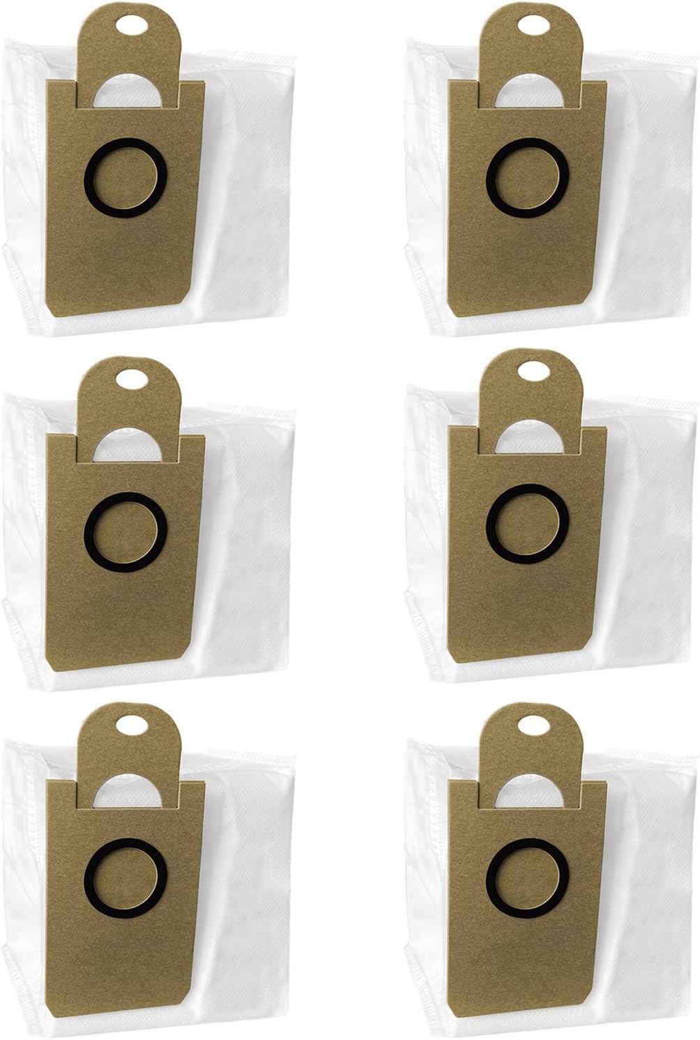 Dust Bags Replacement for iHome AutoVac Nova Pro Self Empty Robot Vacuum Cleaner Accessory Parts, for iHome Nova S1 Pro, Halo, Orbita, Eclipse, Luna, 6 Pack