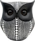 Resin Owl Statue Home Decor - Black Owl Sculpture, Bird Statue, Small Accents for Bedroom, Office, Garden, Bookshelf, TV Stand Figurines(Black)