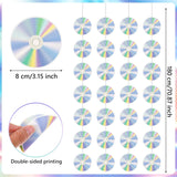 8 Packs 90s Theme Party Decorations, Retro CD Paper Banner & Hanging Garland, Y2k Decor Disco Theme Music Record Garland for 1990s 2000s Birthday, Baby Shower, Dance Party Supplies