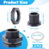 12Pcs Bulkhead Fitting 1 Inch Pvc Bulkhead with Plug Water Tank Connector Adapter Fitting Double Threaded Hose Adapter Silicon Seal Gasket Water Tank Connector for Aquariums, Rain Bucket