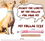 Amylove 48 Pcs Dog Collar and Leash Set, Polypropylene Adjustable Puppy Collars for Medium Dogs Small Pet Puppy Walking Training with Hook and Buckle(Multicolor,Paws Pattern)
