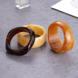 Kvekstio Chunky Resin Bangle Set for Women – 3 Pack Irregular Wide Acrylic Marble Bracelets, Bold Statement Jewelry for Boho Retro Style, Minimalist Stackable Brown Accessories for Mom Wife Daughter