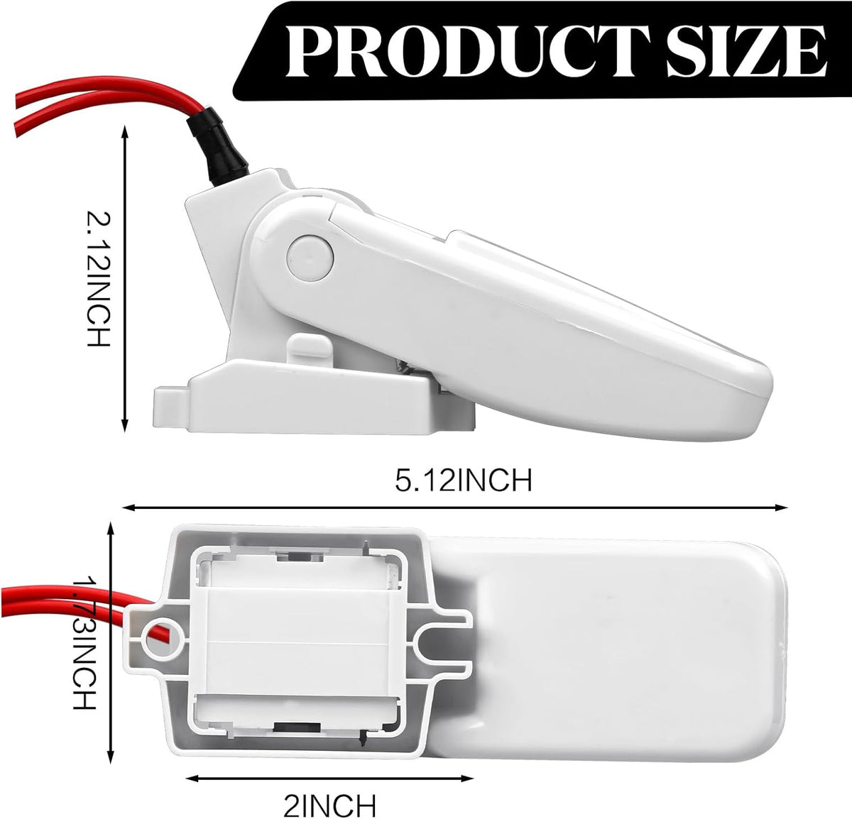 Landhoow Automatic Boat Bilge Pump Float Switch, 12v 24v 32v Bilge Float Switch Moisture Tight Seals for Automatic Electric Water Pump Accessories Ignition Protected