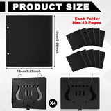 Amylove 4 Pack Music Flip Folder Marching Band Plastic Flip Folder Each with 10 Windows