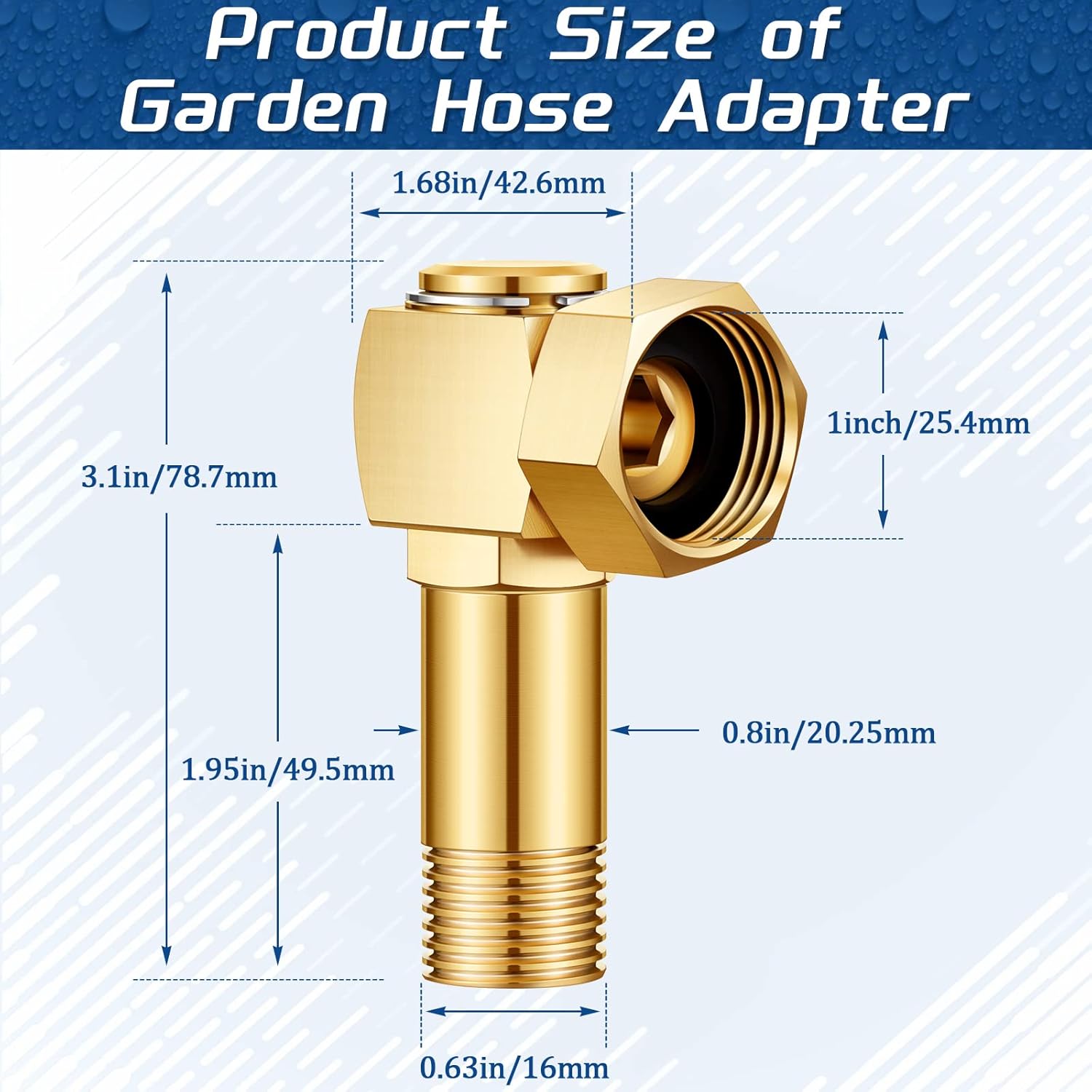 Amylove 2 Pieces Hose Reel Swivel Fittings Garden Hose Reel Replacement Parts Brass Replacement Part Swivel Hose Reel Cart Swivel Fitting for Garden Hose Adapter Hose Cart Brass Swivel Replacement