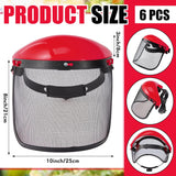 Amylove 2 Pcs Safety Face Shield with Mesh Weed Whacking Face Shield Masks Chainsaw Gardening Weed Mover Protection (Red)