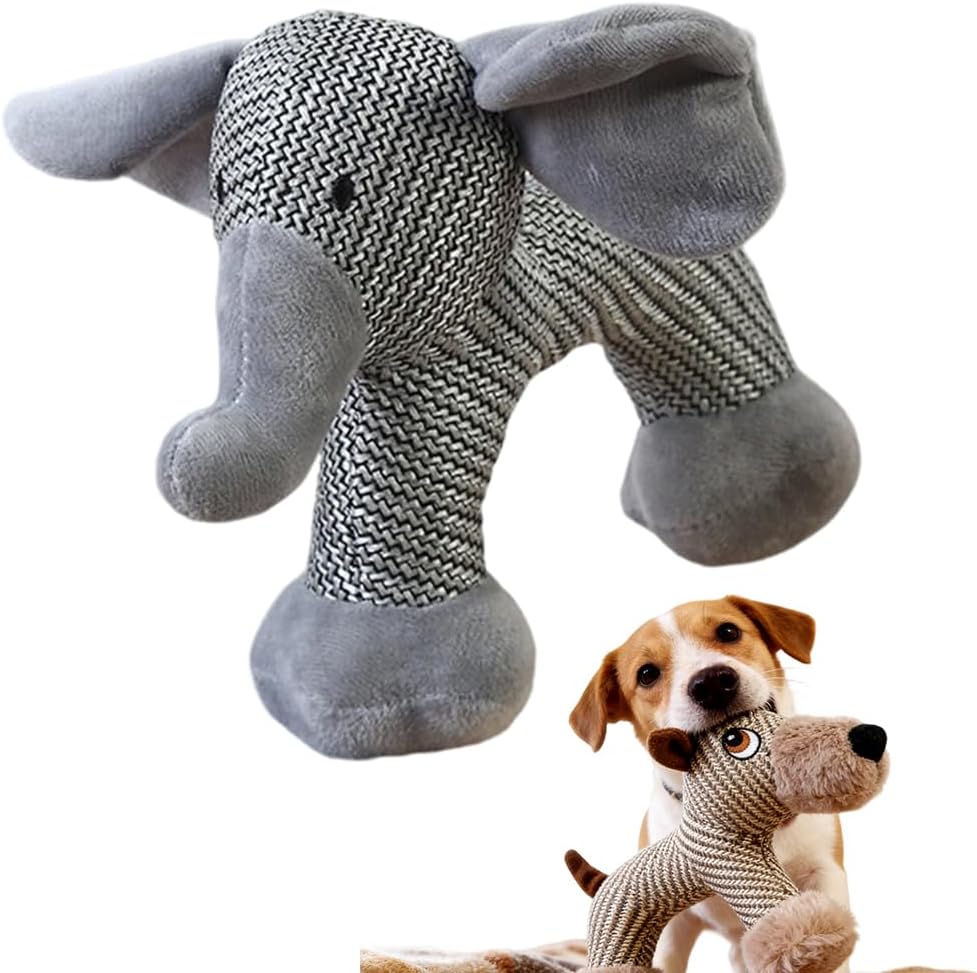 Indestructible Plush Dog Toy for Aggressive Chewers, Boredom Relief Squeaker Chew with Double Fabric, Durable Crocodile Teething Large Medium Small Dogs (Blue) Blue 