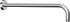 16 Inch All Metal Shower Extension Arm, Extra Long Extender with Flange, Stainless Steel Rainfall Shower Arm Water Outlet, Wall Mounted Shower Head Extender, Chrome