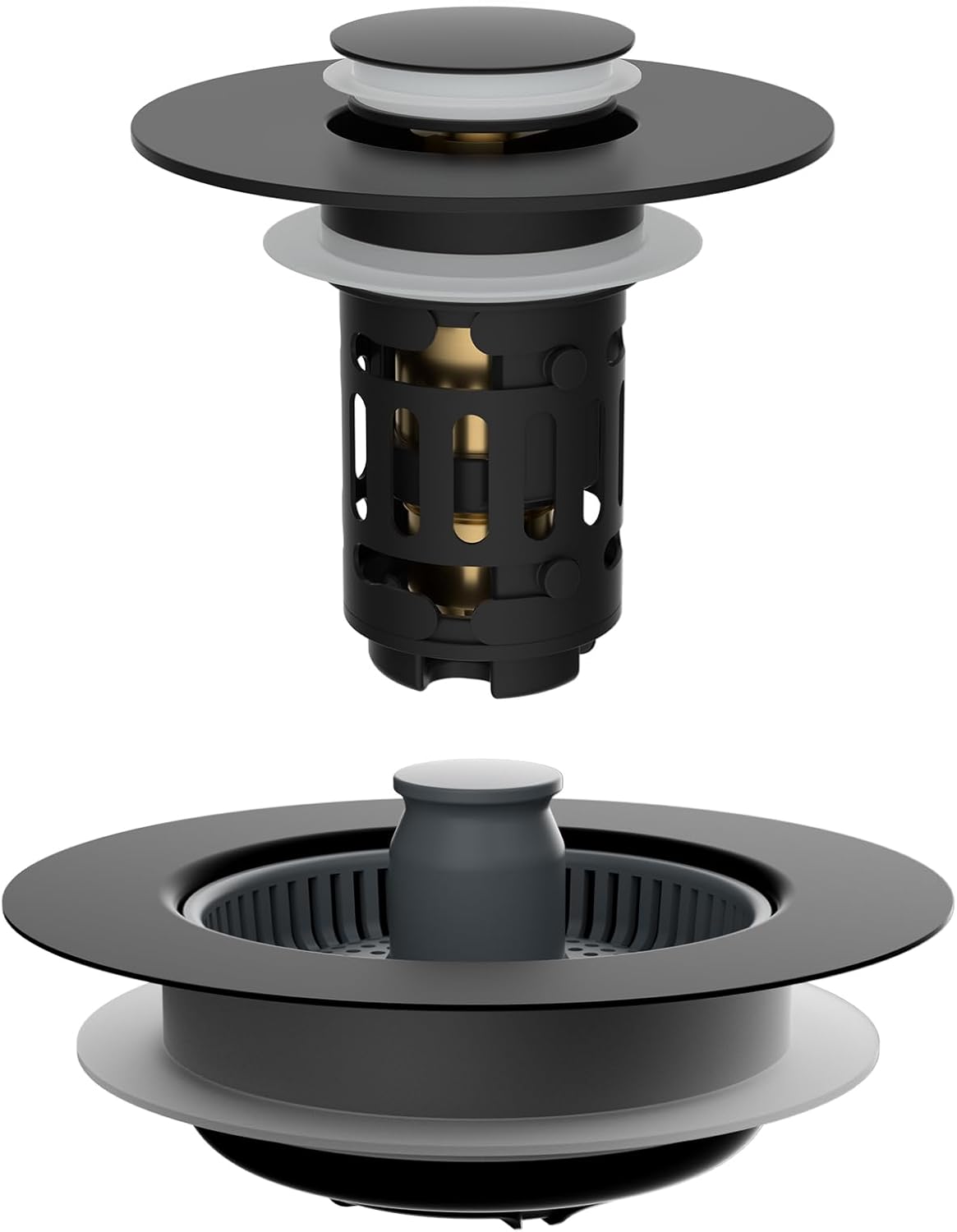 Upgraded 3 in 1 Bathroom & Kitchen Sink Drain Strainer