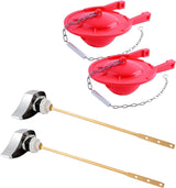 2 Pack Large 3-Inch Toilet Flapper with Toilet Handle Replacement Compatible with TOTOTHU004-CP Trip Lvr
