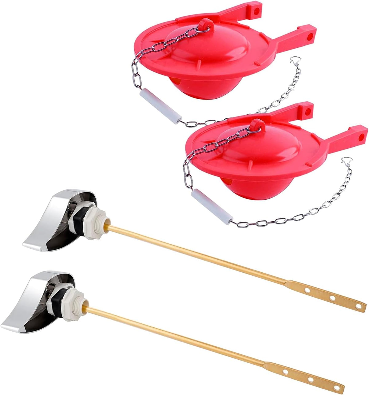 2 Pack Large 3-Inch Toilet Flapper with Toilet Handle Replacement Compatible with TOTOTHU004-CP Trip Lvr