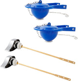 2 Pack Large 3-Inch Toilet Flapper with Toilet Handle Replacement Compatible with TOTOTHU004-CP Trip Lvr