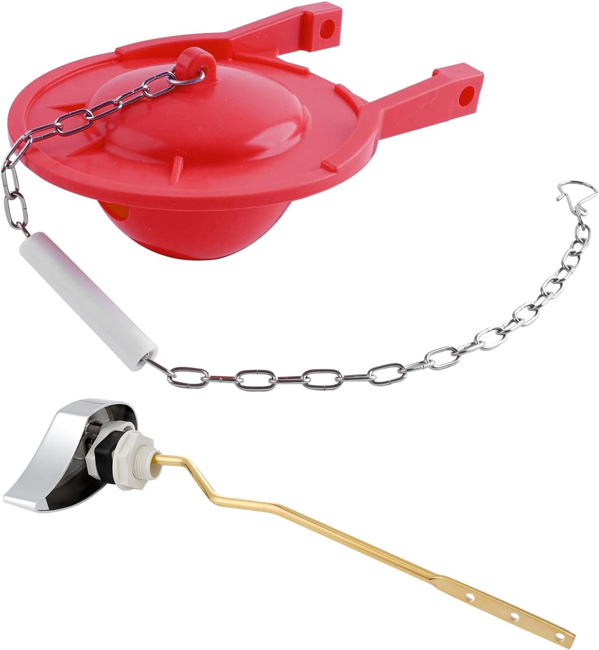Large 3-Inch Toilet Flapper with Toilet Handle Replacement Compatible with TOTO THU068#CP Trip Lvr