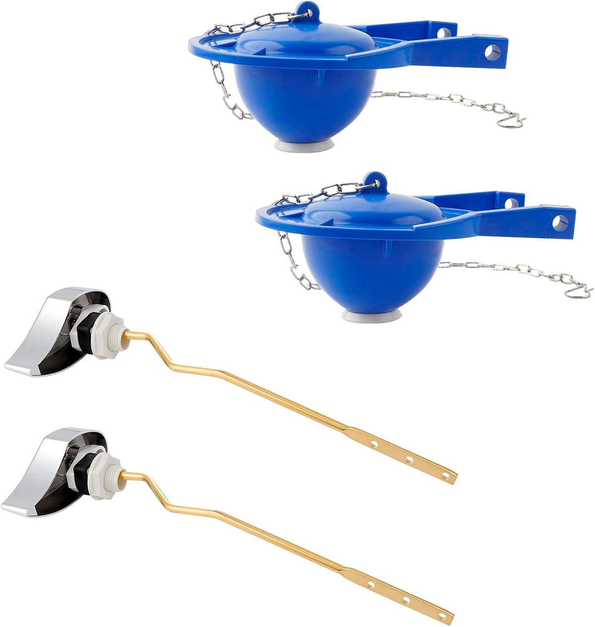 2 Pack Large 3-Inch Toilet Flapper with Toilet Handle Replacement Compatible with TOTO THU068#CP Trip Lvr