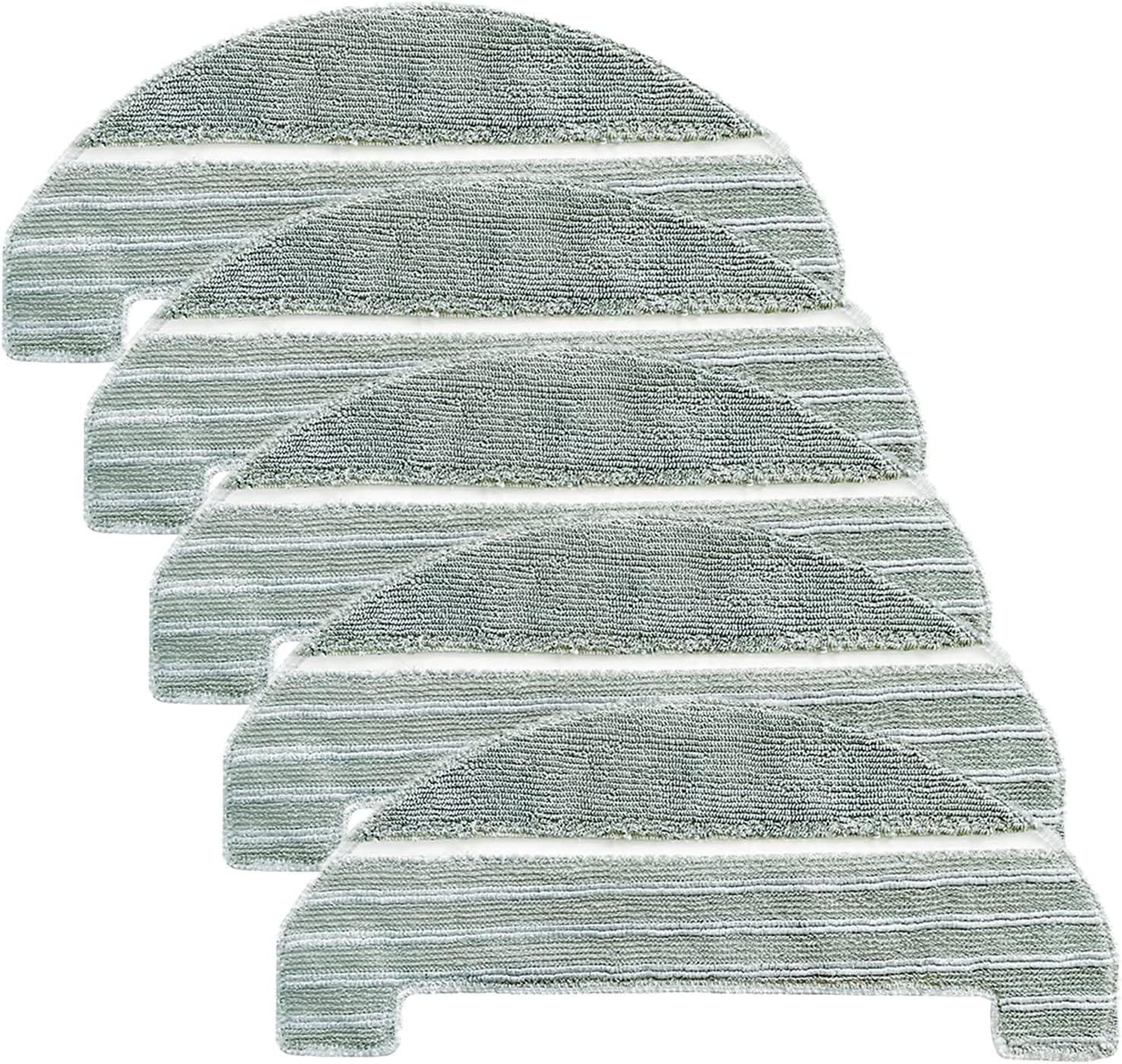 5Pcs Mopping Cloths Pads for iHome AutoVac Nova, Halo Self Empty Robot Vacuum Replacement Accessory Parts