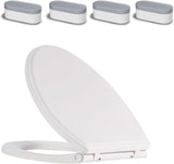 Premium Elongated Toilet Seat with Toilet Seat Bumpers