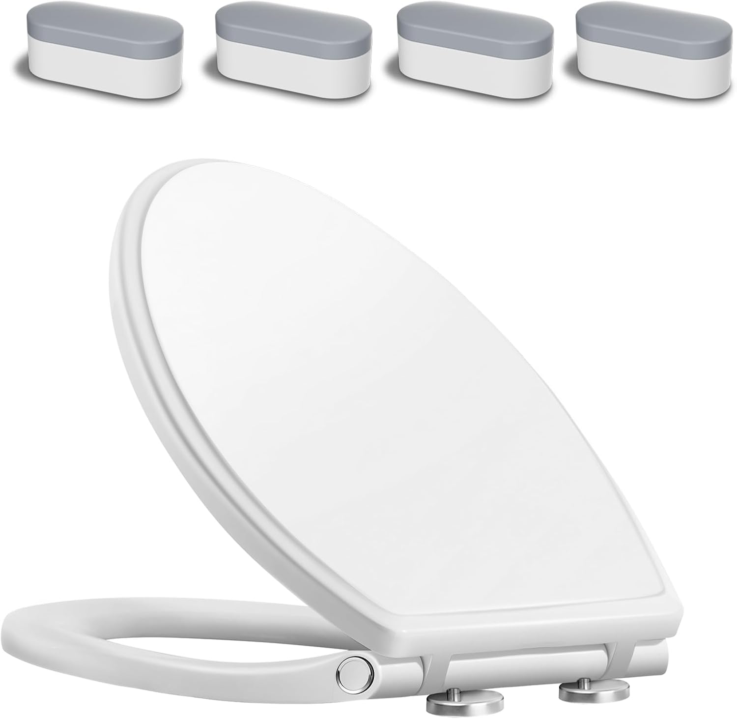 Premium Elongated Toilet Seat with Toilet Seat Bumpers