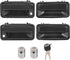 Exterior Door Handle w/Lock Cylinder & Keys for Chevy C1500 C2500 C3500 K1500 K2500 K3500 GMC Yukon Front/Rear Left & Right Chevrolet GMC Truck Door Handles Replace 15742229 15742230 15742233 15742234