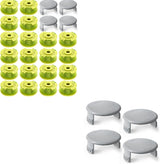 24 PCS Weed Wacker String and 4 Pack AC14HCA Replacement Spool Cap Compatible with Ryobi One Plus+ AC80RL3