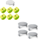 7 PCS Weed Wacker String and 4 Pack AC14HCA Replacement Spool Cap Compatible with Ryobi One Plus+ AC80RL3