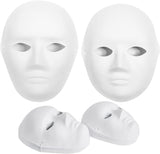 14 Pack Paper Mache Masks - 2 Sizes for Artistic Projects, Theater, Halloween, Masquerade Parties, Classroom Art