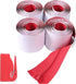 4-Pack Heavy-Duty Dust Protector Zipper (Red) - Self-Adhesive Instant Door Zipper - 7 Ft Length x 3" Width - Includes 4 Zippers and Plastic Sheeting Cutter Accessories