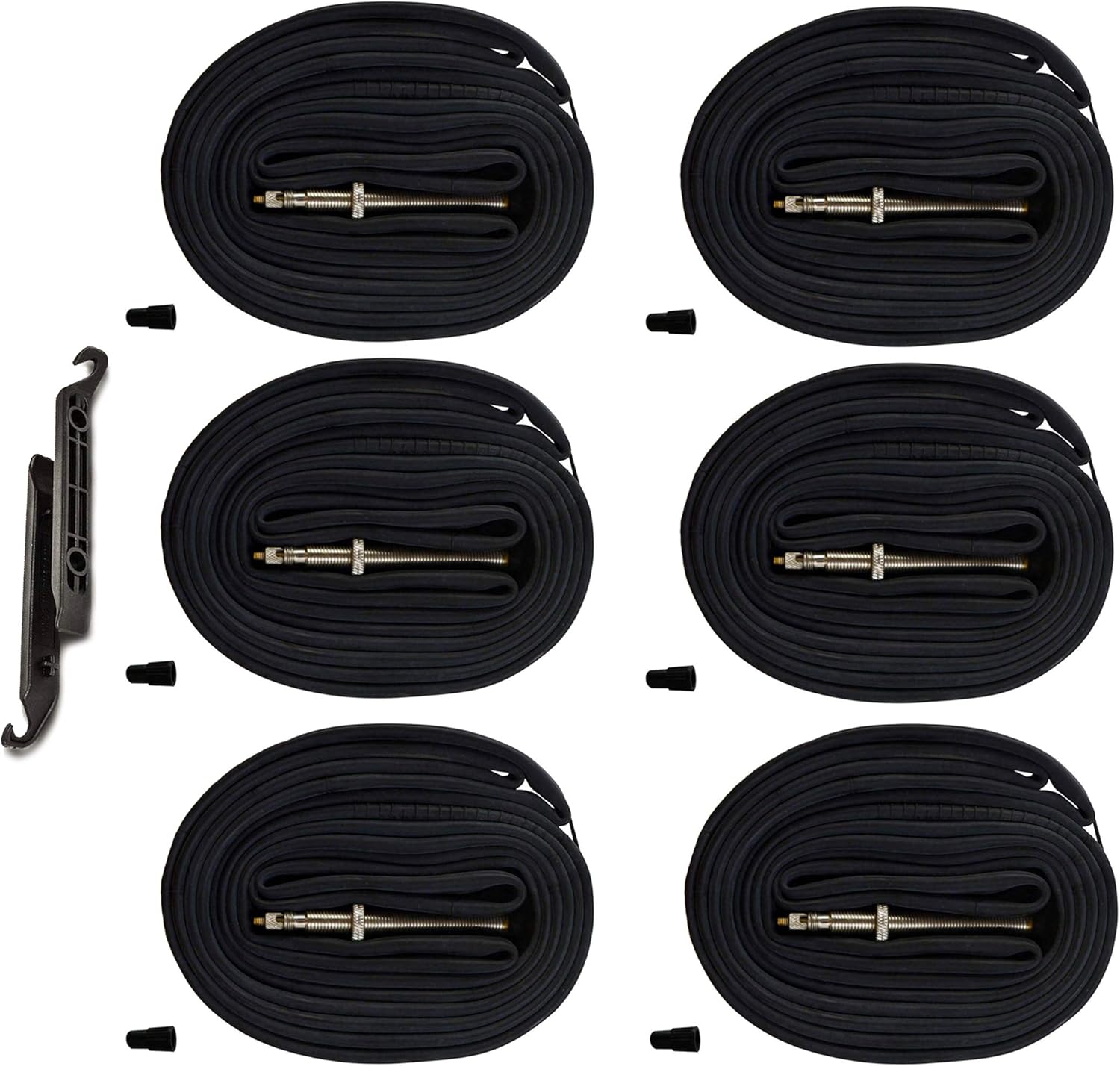 Bicycle Tubes Race 28 700x20-25C 700x32-47C Bike Tube, 700C Inner Tube with Presta Valve Super Value Bundle (Pack of 6 Tubes & 2 tire Lever)