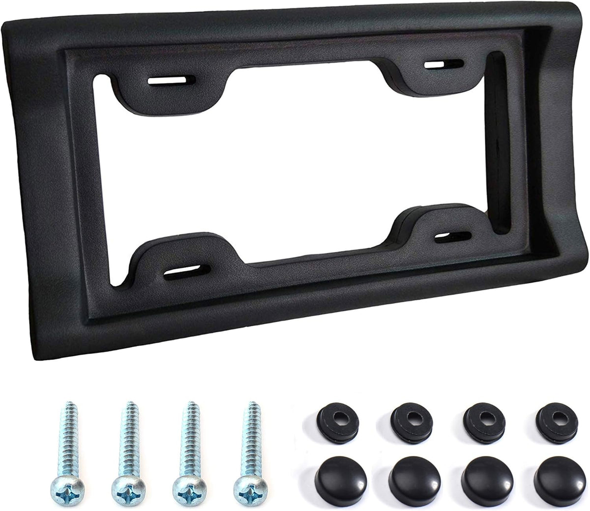 Ultimate License Plate Bumper Guard Screws Included - 2.3" Thick Rubber License Plate Mount Protects Bumper from Scratches and Dents - Universal Fit for Cars, Trucks, SUVs, and Vans
