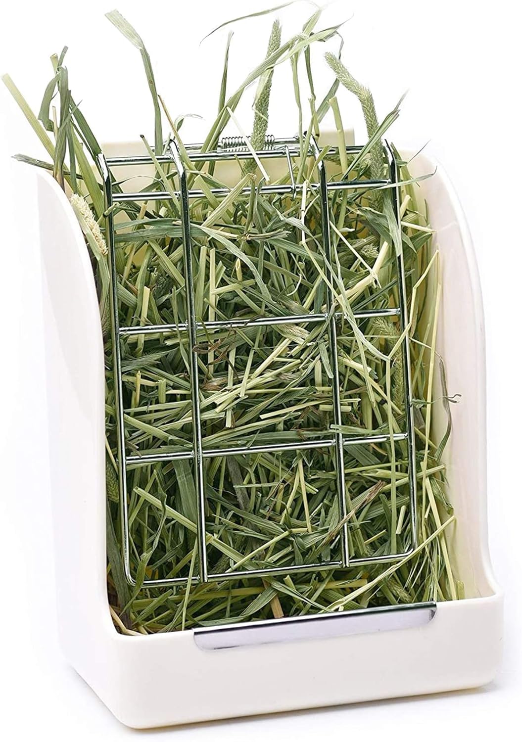 Hay Feeder for Rabbits, Guinea Pigs, and Chinchillas - Minimize Waste and Mess with 5.5" x 3.5" x 7.4" Hanging Alfalfa and Timothy Hay Dispenser