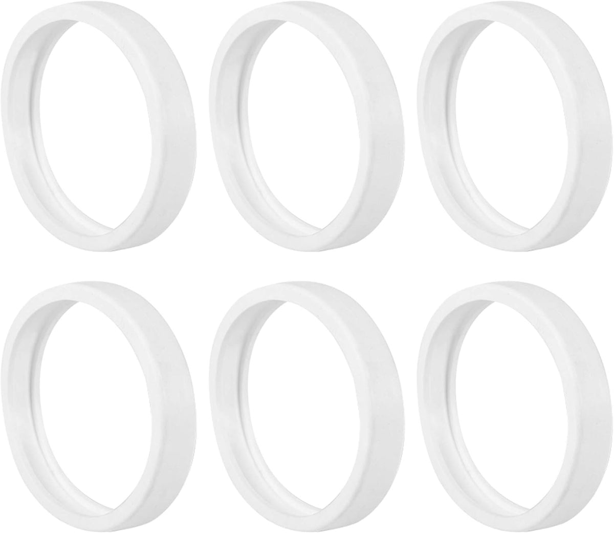 Six black rubber pool cleaner tires stacked