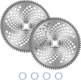 Two 10-inch 80-tooth carbide tip brush cutter blades