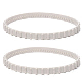 Two black rubber drive belts for pool cleaners