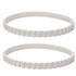 Two black rubber drive belts for pool cleaners